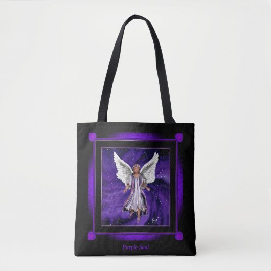 Paarse Soul Canvas tas (Voorkant)