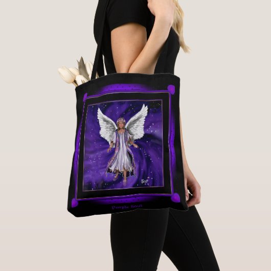 Paarse Soul Canvas tas (Dichtbij)