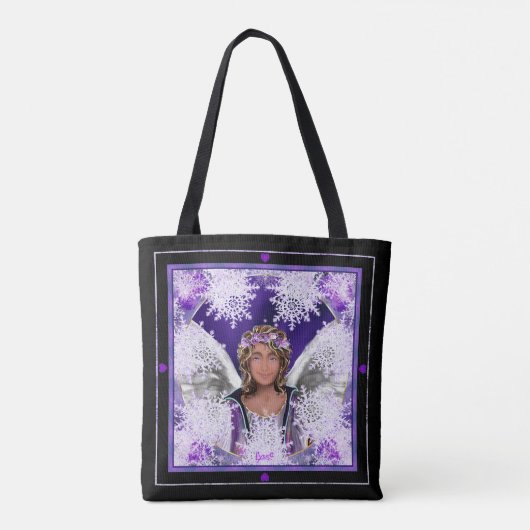 Paarse Soul Canvas tas (Achterkant)