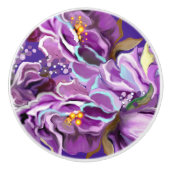 Paarse Soul Ceramic Knob. Keramische Knop (Voorkant)