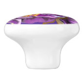 Paarse Soul Ceramic Knob. Keramische Knop (Zijkant)
