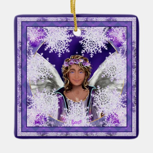 Paarse Soul Ceramic Ornament (Voorkant)