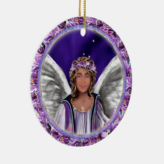 Paarse Soul Ceramic Ornament (Rechts)