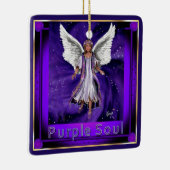 Paarse Soul Ceramic Ornament (Rechts)