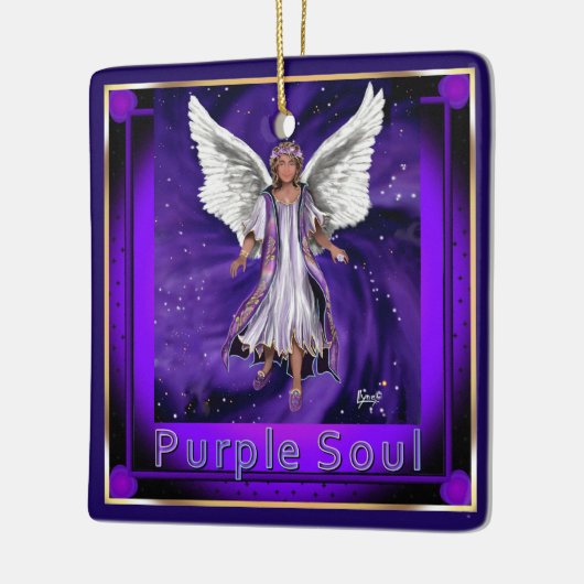 Paarse Soul Ceramic Ornament (Links)
