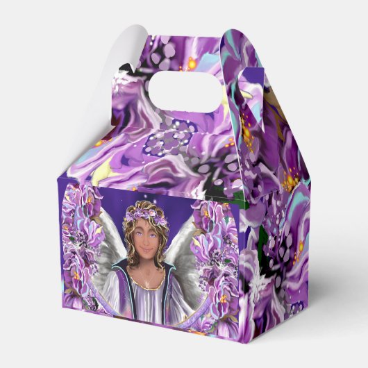 Paarse Soul Favor Box Bedankdoosjes (Achterkant)