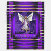 Paarse Soul Fleece Blanket (Voorkant)