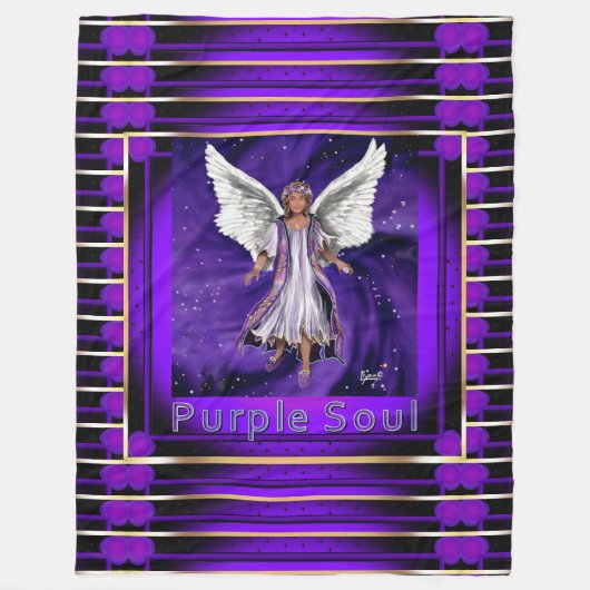 Paarse Soul Fleece Blanket (Voorkant)