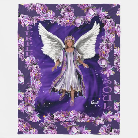 Paarse Soul Fleece Blanket Deken (Voorkant)
