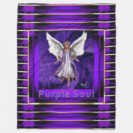 Paarse Soul Fleece Blanket Deken