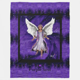 Paarse Soul Fleece Blanket Deken