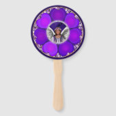 Paarse Soul Hand Fan Handwaaier (Achterkant)