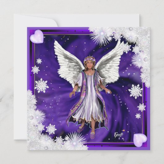 Paarse Soul kerstkaart (Voorkant)