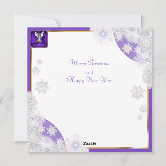 Paarse Soul kerstkaart (Achterkant)