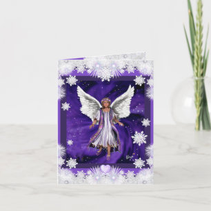 Paarse Soul kerstkaart Feestdagen Kaart