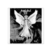 Paarse Soul Scarf Rubberstempel (Afrduk)