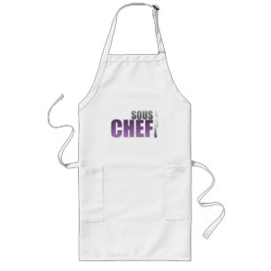 Paarse Sous Chef Lang Schort