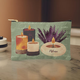 Paarse Spa kaarsen en Lavendel Olive Monogram Etui