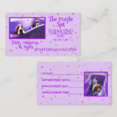 Paarse  Spa Visitekaartje Afsprakenkaartje (Voorkant / Achterkant)
