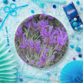 Paarse Spaanse Lavendel Bloeit Bloemen Papieren Bordje (Feest)