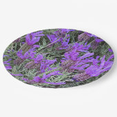 Paarse Spaanse Lavendel Bloeit Bloemen Papieren Bordje (Gekanteld)