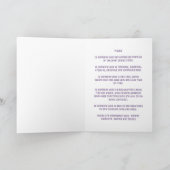 Paarse Space Pisces Birthday Kaart (Binnen)