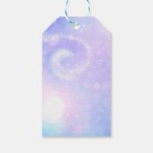 Paarse Spacey Lights Kosmische Galaxy Party Gift L Cadeaulabel (Achterkant)