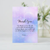 Paarse Spacey Lights Verjaardagsfeest Dankjewel Ca Bedankkaart (Staand voorkant)