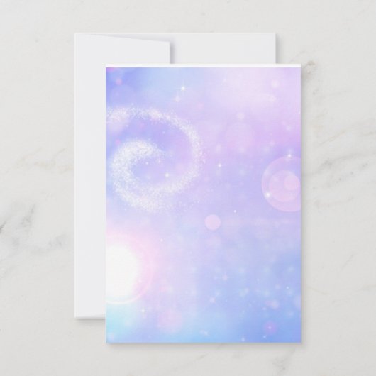 Paarse Spacey Lights Verjaardagsfeest Dankjewel Ca Bedankkaart (Achterkant)