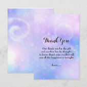 Paarse Spacey Lights Verjaardagsfeest Dankjewel Ca Bedankkaart (Voorkant / Achterkant)