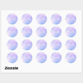Paarse Spacey Lights Verjaardagsfeestje Favor Stic Ronde Sticker (Vel)