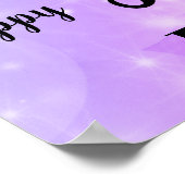  Paarse sparkle 30th Birthday Name Poster (Hoek)