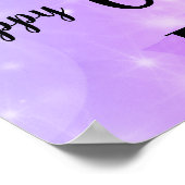  Paarse sparkle 60th Birthday Name Poster (Hoek)