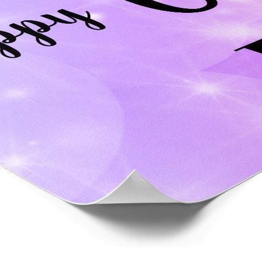  Paarse sparkle 60th Birthday Name Poster (Hoek)