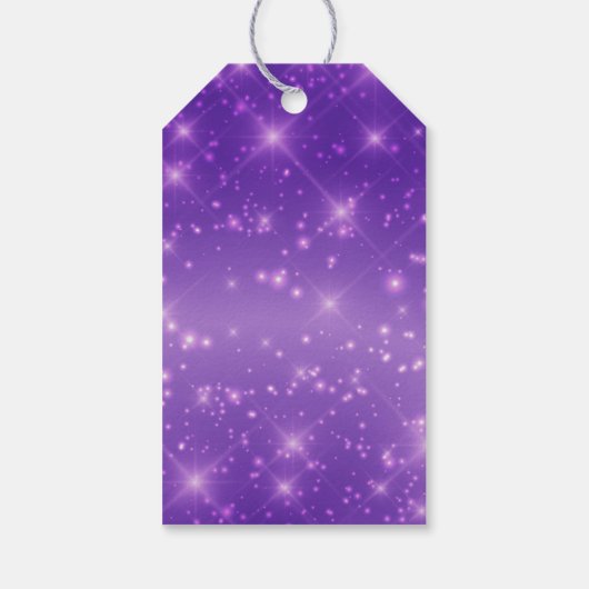 Paarse Sparkle Afstuderen Aangepaste GraduPartij Cadeaulabel (Achterkant)