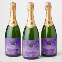 Paarse Sparkle Afstuderen Aangepaste GraduPartij