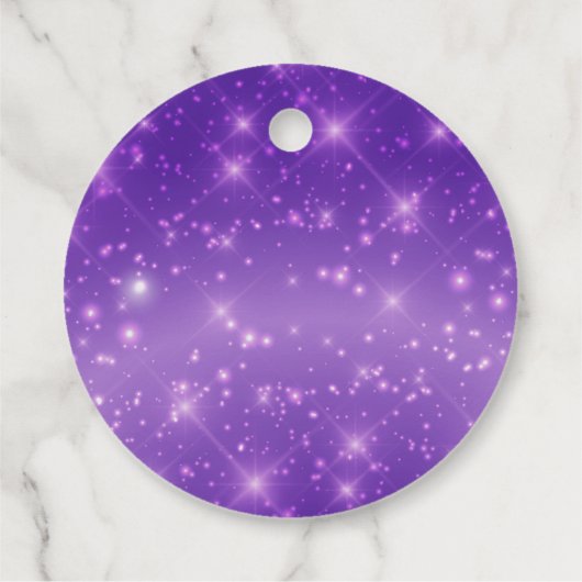 Paarse Sparkle Afstuderen Dank u Graduparty Bedankjes Labels (Achterkant)