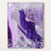 Paarse Sparkle Agaat Monogram Modern Luxury Planner (Achterkant)