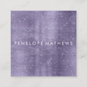  Paarse Sparkle Beauty-stijllijst Vierkante Visitekaartje