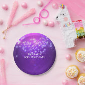 Paarse Sparkle Club Vibe Verjaardagsfeestje Borden Papieren Bordje (Feest)