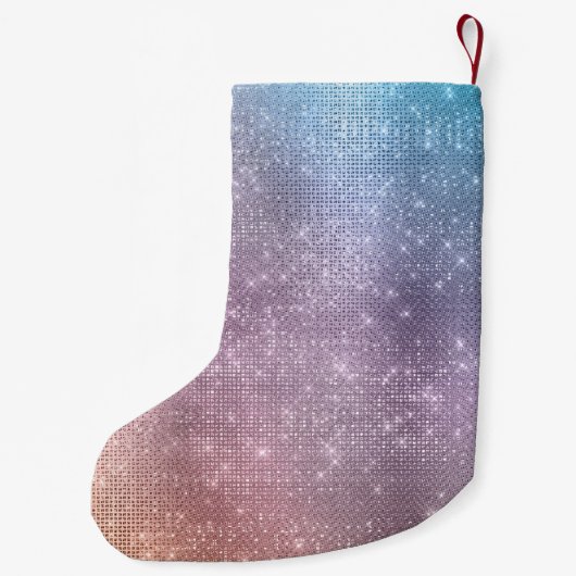 Paarse Sparkle Eenhoorn Naam Kleine Kerstsok (Achterkant)