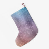 Paarse Sparkle Eenhoorn Naam Kleine Kerstsok (Achterkant (Hangend))