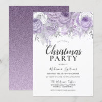 Paarse Sparkle Flowers Corporate Kerstparty