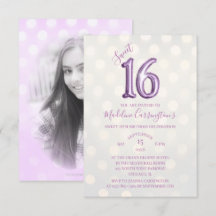 Paarse Sparkle Folie Sweet 16 Verjaardag Foto