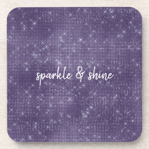 Paarse Sparkle gepersonaliseerd Bier Onderzetter