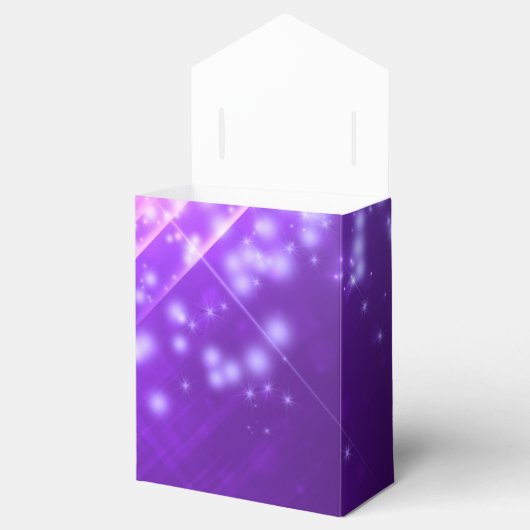 Paarse Sparkle Glam Club Vibe Party Favor Box Bedankdoosjes (Geopend)