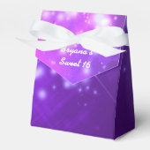 Paarse Sparkle Glam Club Vibe Party Favor Box Bedankdoosjes (Voorkant Zijde)
