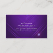 Paarse Sparkle Glamour Chic Visitekaartje (Achterkant)