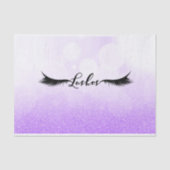 Paarse Sparkle Glitter Beauty Wimpers Wimpers Tissuepapier (Voorkant)