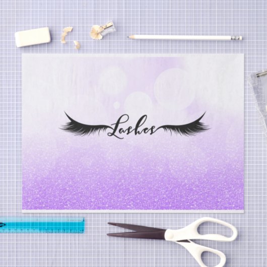 Paarse Sparkle Glitter Beauty Wimpers Wimpers Tissuepapier (Craft)